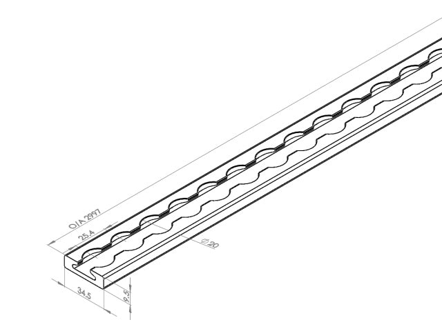 Cargo Track- Slimline- drilled